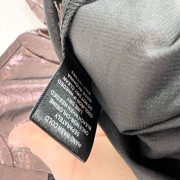 Current Air Top Womens Medium Rustcopper Metallic Twist Hem Pull On Blouse - Picture 6 of 11